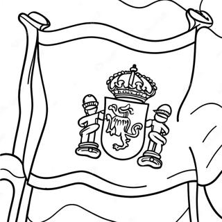 Pagina Para Colorir Da Bandeira Espanhola Colorida 4542-3654