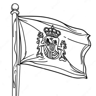 Pagina Para Colorir Da Bandeira Espanhola Colorida 4542-3655