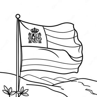 Pagina Para Colorir Da Bandeira Espanhola Colorida 4542-3656