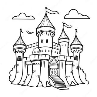 Pagina Para Colorir Do Castelo Medieval 45453-37743