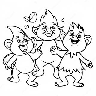 Pagina Para Colorir Dos Trolls Felizes Dancando 45574-37849