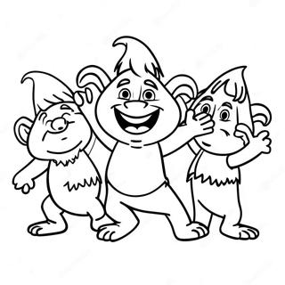 Pagina Para Colorir Dos Trolls Felizes Dancando 45574-37850