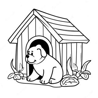 Casa De Cachorro Páginas Para Colorir