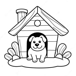 Pagina Para Colorir Da Casinha Do Cachorro Aconchegante 45614-37884