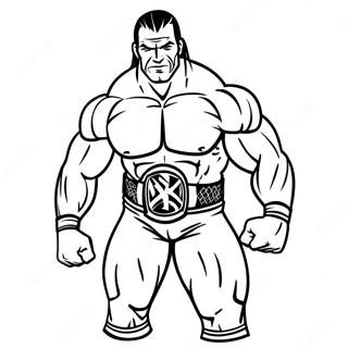 Pagina Para Colorir Do Superstar Da Wwe Em Pose De Acao 4562-3669