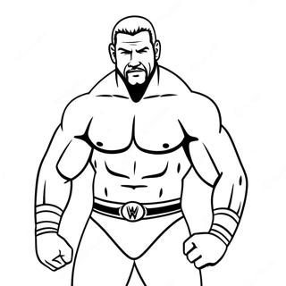 Pagina Para Colorir Do Superstar Da Wwe Em Pose De Acao 4562-3671