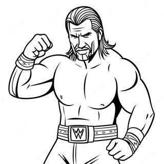 Pagina Para Colorir Do Superstar Da Wwe Em Pose De Acao 4562-3672