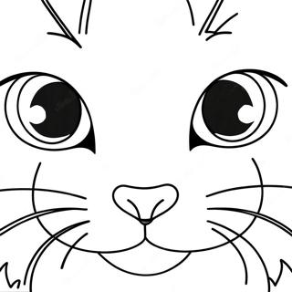 Pagina Para Colorir Rosto De Gato Fofo 45644-37905