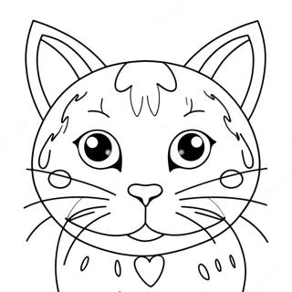 Pagina Para Colorir Rosto De Gato Fofo 45644-37907