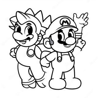 Mario E Sonic Páginas Para Colorir