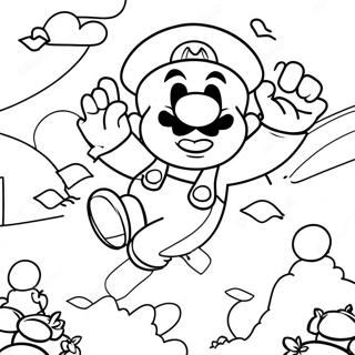 Pagina Para Colorir Super Mario Pulando Sobre Inimigos 45754-38117