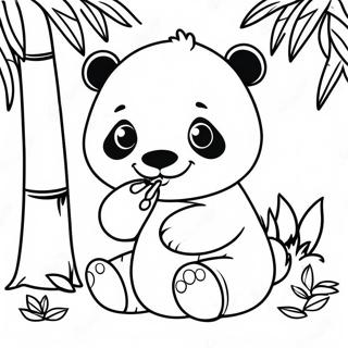 Pagina Para Colorir Bebe Panda Fofo Comendo Bambu 45814-38041