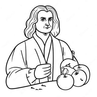 Pagina Para Colorir De Isaac Newton Com Maca 45864-38222