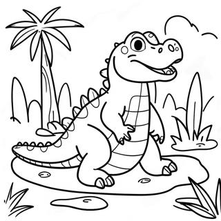 Pagina Para Colorir De Lyle Lyle Crocodilo Em Uma Aventura Na Selva 45874-38220