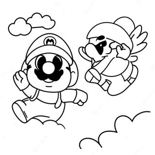 Pagina Para Colorir Cappy Voando Com Mario 4592-3694