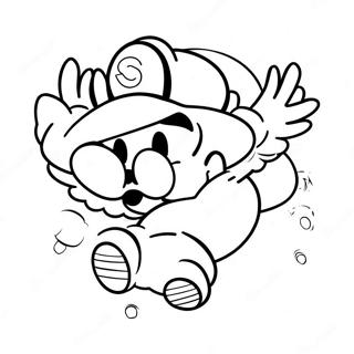 Pagina Para Colorir Cappy Voando Com Mario 4592-3696