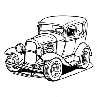 Pagina Para Colorir Hot Rod Vintage 4602-3701