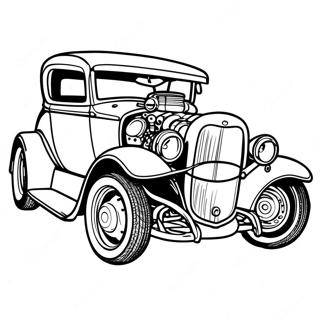 Pagina Para Colorir Hot Rod Vintage 4602-3703