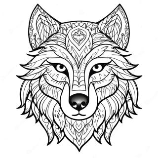 Pagina Para Colorir De Rosto De Lobo Majestoso 46034-38348