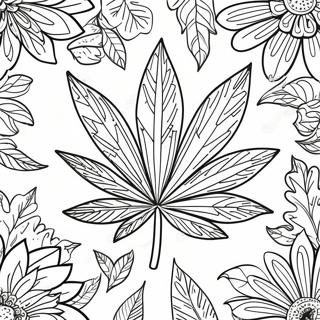 Pagina Para Colorir De Folha De Maconha Detalhada 46074-38379