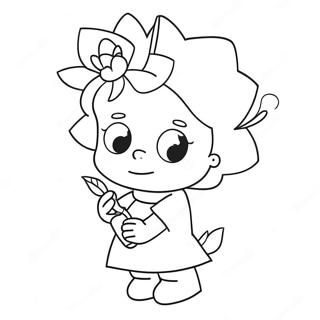 Pagina Para Colorir Da Maggie Simpson Com Uma Flor 46084-38392