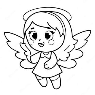 Pagina Para Colorir Do Anjo Anime Fofo Com Asas 46134-38426