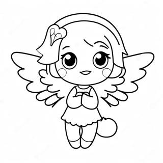 Pagina Para Colorir Do Anjo Anime Fofo Com Asas 46134-38428