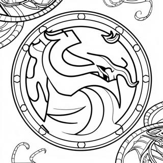 Pagina Para Colorir Logo Do Mortal Kombat 4621-3714