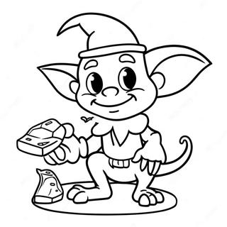 Goblin Travesso Com Tesouro Na Pagina Para Colorir 46234-38510