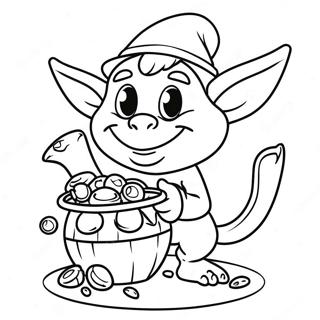 Goblin Travesso Com Tesouro Na Pagina Para Colorir 46234-38511