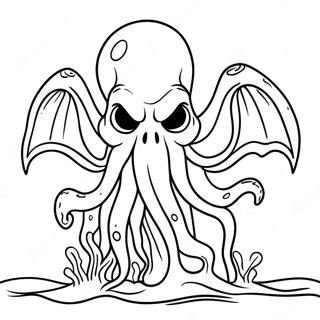 Pagina Para Colorir Do Cthulhu Emergindo Do Oceano 46304-38568