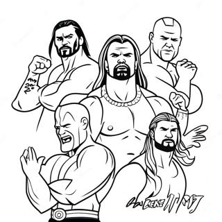 Pagina Para Colorir De Superstars Da Wwe Em Acao 46354-38607