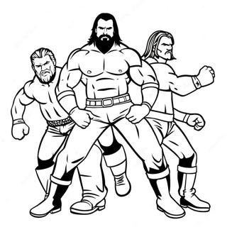 Pagina Para Colorir De Superstars Da Wwe Em Acao 46354-38608