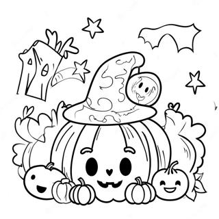 Arte Doodle De Halloween Páginas Para Colorir