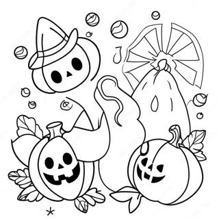 Arte Doodle De Halloween Pagina Para Colorir 46383-38623