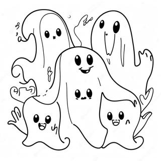 Fantasma Assustador Arte Doodle Pagina Para Colorir 46384-38631