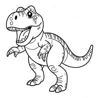 Dinossauro T Rex Rugindo Pagina Para Colorir 46414-38653