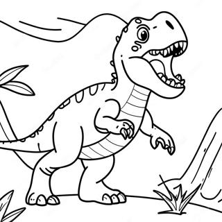 Dinossauro T Rex Rugindo Pagina Para Colorir 46414-38654