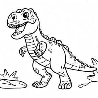 Dinossauro T Rex Rugindo Pagina Para Colorir 46414-38655