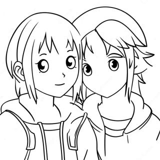 Pagina Para Colorir De Casal Anime 46493-38707