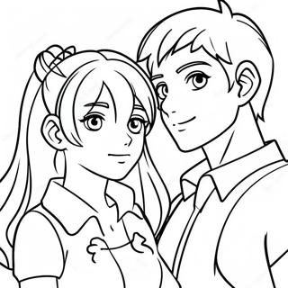 Pagina Para Colorir De Casal Anime 46493-38708