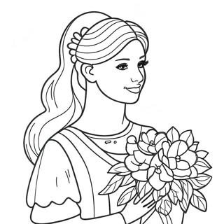 Pagina Para Colorir De Menina Elegante Com Flores 4652-3743