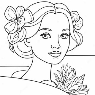 Pagina Para Colorir De Menina Elegante Com Flores 4652-3744