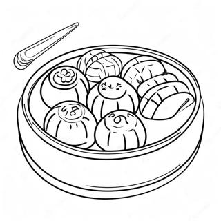 Pagina Para Colorir Delicioso Dim Sum 46564-38774