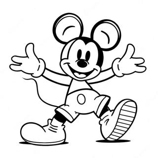 Pagina Para Colorir Mickey Mouse Dancando Em Calcas Coloridas 46584-38797