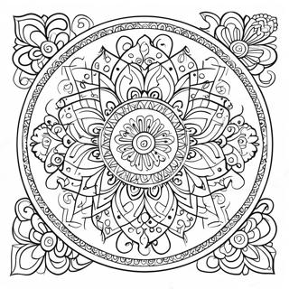 Pagina Para Colorir De Mandala De Arte Islamica Facil 46613-38810