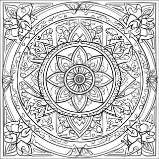 Pagina Para Colorir De Mandala De Arte Islamica Facil 46613-38811