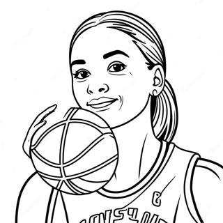 Menina Basquete Páginas Para Colorir