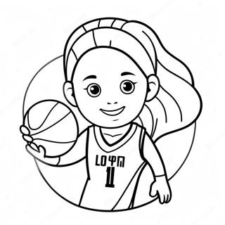 Pagina Para Colorir De Menina Jogando Basquete 46803-38958