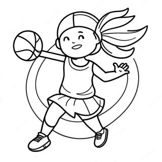 Pagina Para Colorir De Menina Jogando Basquete 46803-38959